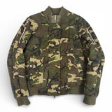 BALMAIN QUILLTED CAMOUFLAGE RUNWAY BOMBER JACKET